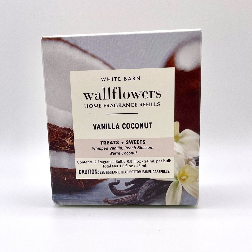 Bath & Body Works 2-Pk Wallflower Refill- Vanilla Coconut (0.8 fl oz Ea)